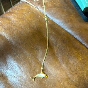 Gold dolphin necklace